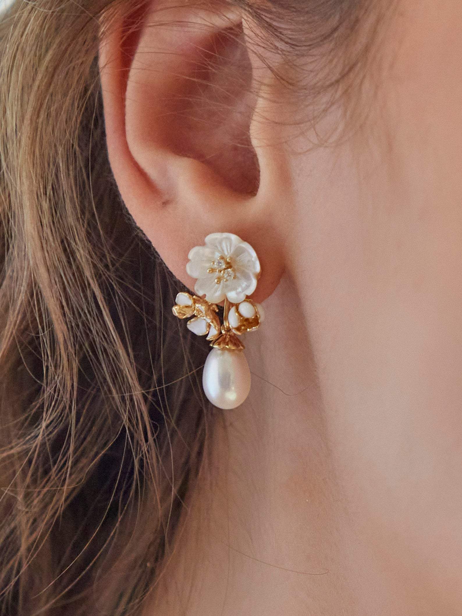 Wmkox8yii Earrings For Women,Japanese Small Fresh Long Love Flower Tassel  Earrings Flower Earrings Jewelry 