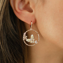 Load image into Gallery viewer, Tale of the Butterfly dangling earrings in Pink
