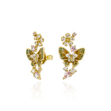 Load image into Gallery viewer, Tale of the Butterfly earrings L in Yellow
