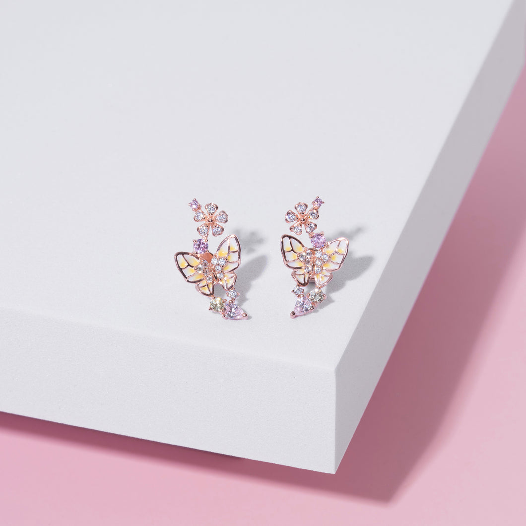 Tale of the Butterfly earrings L in Pink