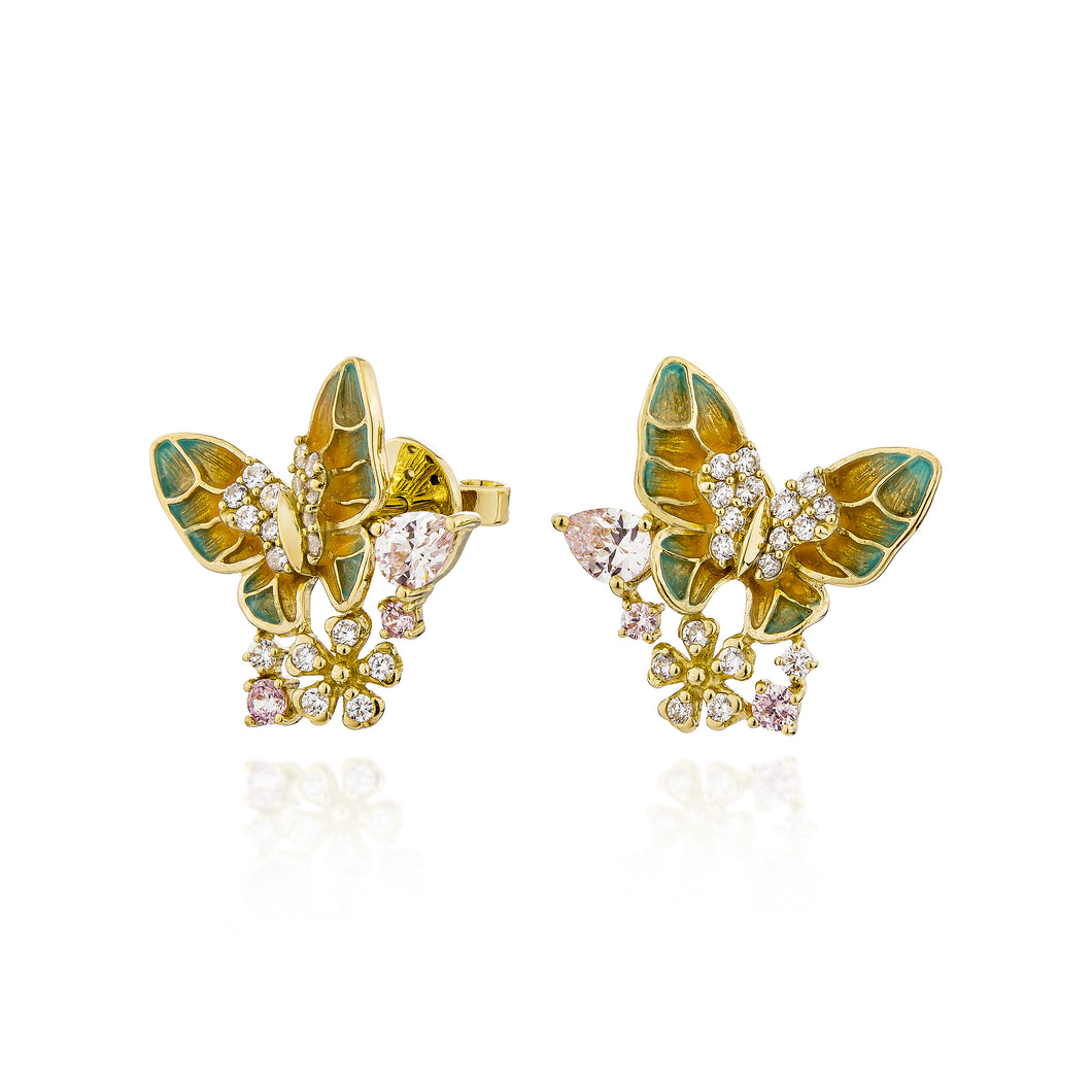 Tale of the Butterfly earrings M in Yellow