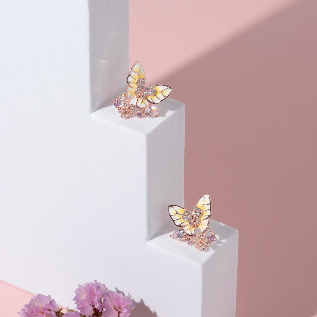 Tale of the Butterfly earrings M in Pink