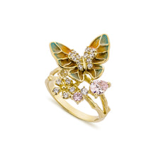 Load image into Gallery viewer, Tale of the Butterfly ring Medium in Yellow
