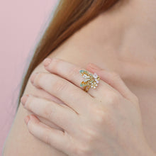 Load image into Gallery viewer, Tale of the Butterfly ring Medium in Yellow
