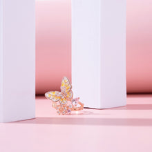 Load image into Gallery viewer, Tale of the Butterfly ring Medium  in Pink
