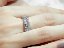 Load image into Gallery viewer, Anthia Jewelry Quintessential High Shine Cubic Zirconia Eternity Silver Ring
