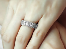 Load image into Gallery viewer, Anthia Jewelry Quintessential High Shine Cubic Zirconia Eternity Silver Ring
