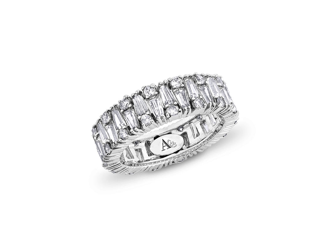 Anthia Jewelry Quintessential High Shine Cubic Zirconia Eternity Silver Ring