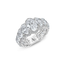 Load image into Gallery viewer, Anthia Jewelry Quintessential Oval Cut Lab Create Diamond Eternity Silver Ring
