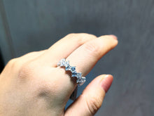 Load image into Gallery viewer, Anthia Jewelry Quintessential Princess Cut Lab Create Diamond Eternity Silver Ring
