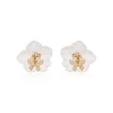 Load image into Gallery viewer, Anthia Jewelry Efflorescent Flower Crystal Craving and Butterfly Silver Earrings
