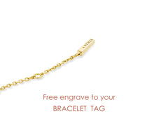 Load image into Gallery viewer, 18K Gold Plated Wild flower dainty silver bracelet, everyday jewelry, gift, promise bracelet
