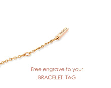 Load image into Gallery viewer, Pink Gold Wildflower dainty silver bracelet, everyday jewelry, gift, promise bracelet
